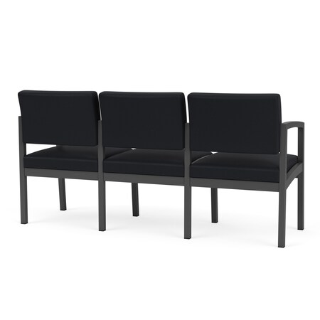 Lesro Lenox 3 Seat Tandem Seating W/ No Center Arms, 64.5 in W 24.5 in L 32 in H LS3101